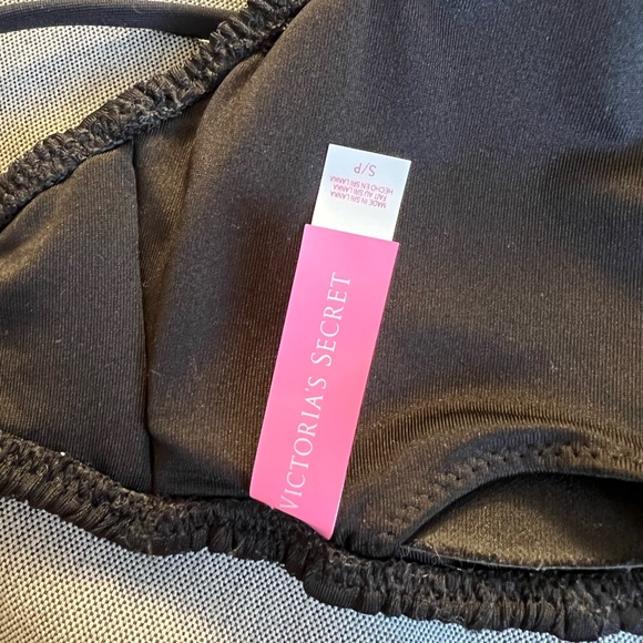 Victoria Secret Black Smocked Bikini Top, NWOT Small - Picture 3 of 3